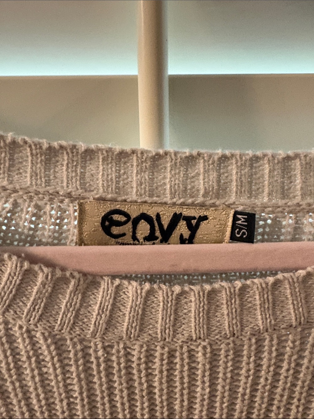 envy Cream Ribbed Crew Neck Sweater - Picture 3 of 3